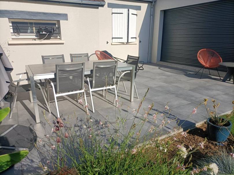 terrasse sur plot 60x60cm imitation pierre